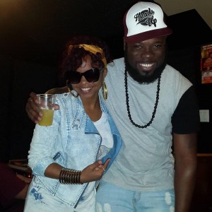 Jason Shaft Bishop, seen to the right of Trinidad artiste Lil Bitts, has said he will be working with the young singer in the months ahead. 