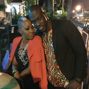 Lyons with music producer, Stadic Music, earlier this morning. 