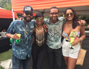 Machel Montano and Renee Butcher party in Jamaica. 