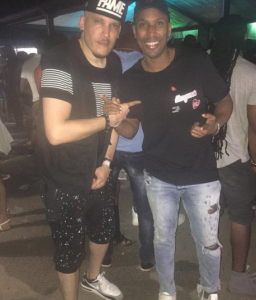 Barbados meets Trinidad, Rupee and Shal Marshall take a pic together in Barbados. 